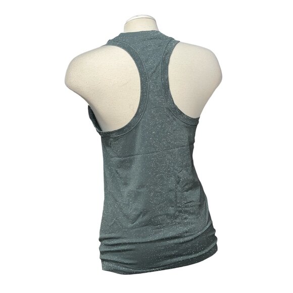 Athleta Racerback Tank Top Sz Medium Sparkly Gray Sleeveless Athletic Shirt Stre - Picture 1 of 8